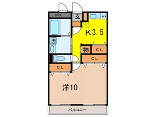 リボ－ン島田の物件間取画像